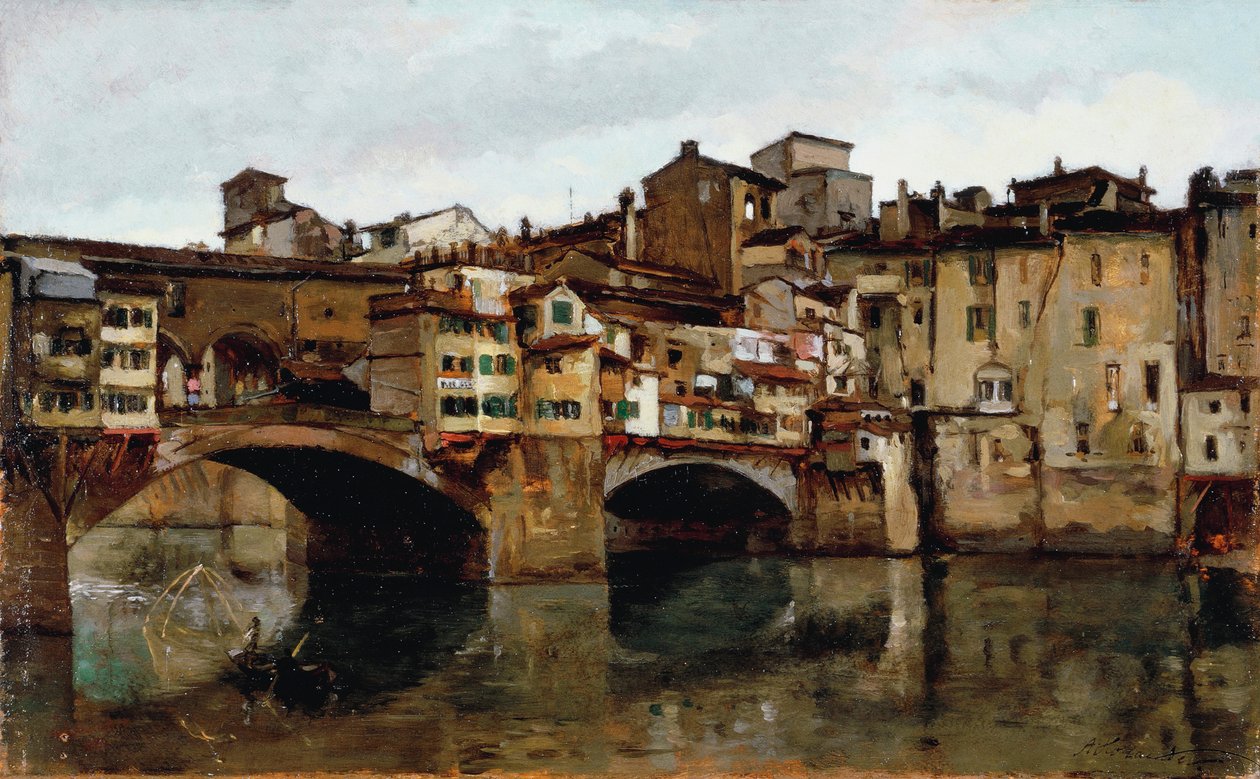 Ponte Vecchio ve Florencii od Alphons Hollaender