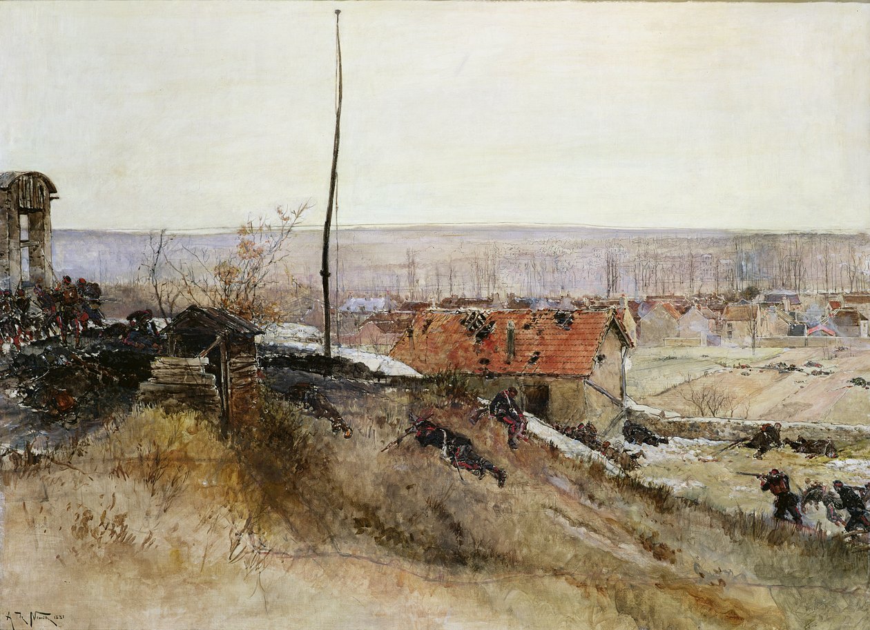 Útok na vápenku v lomu Champigny, 2. prosince 1870, 1881 od Alphonse Marie de Neuville