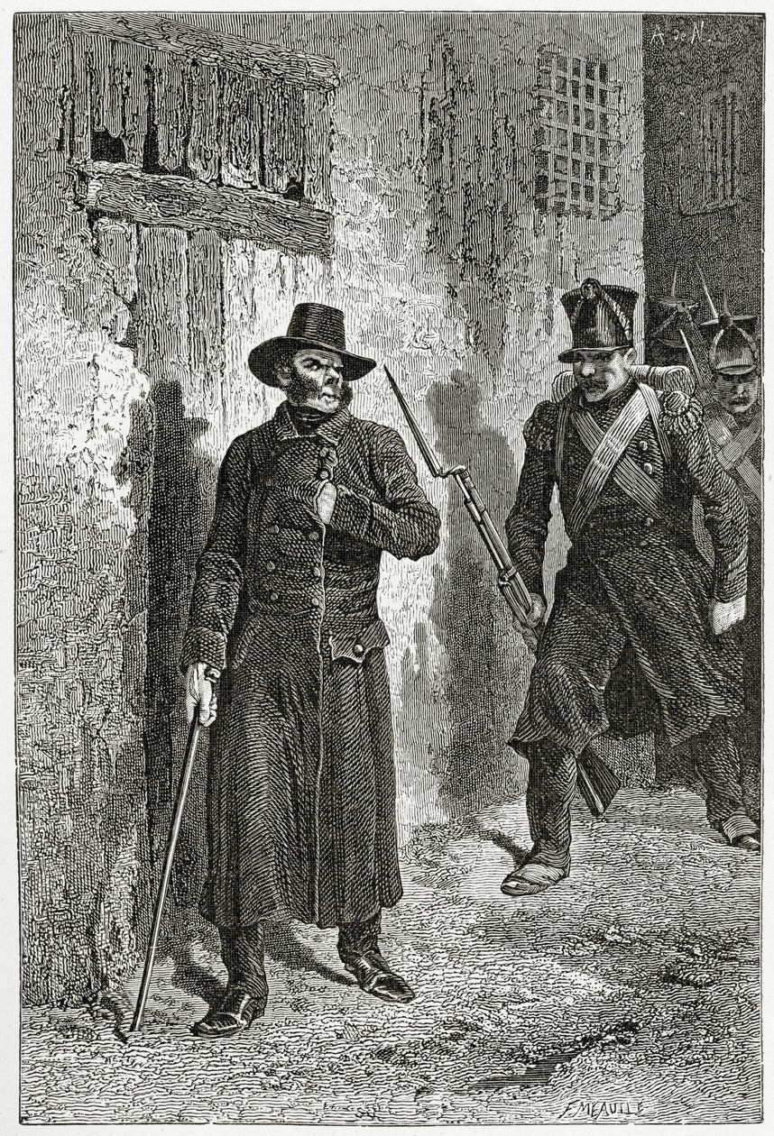 Ilustrace z Les Misérables, 19. století (č. rytina) od Alphonse Marie de Neuville