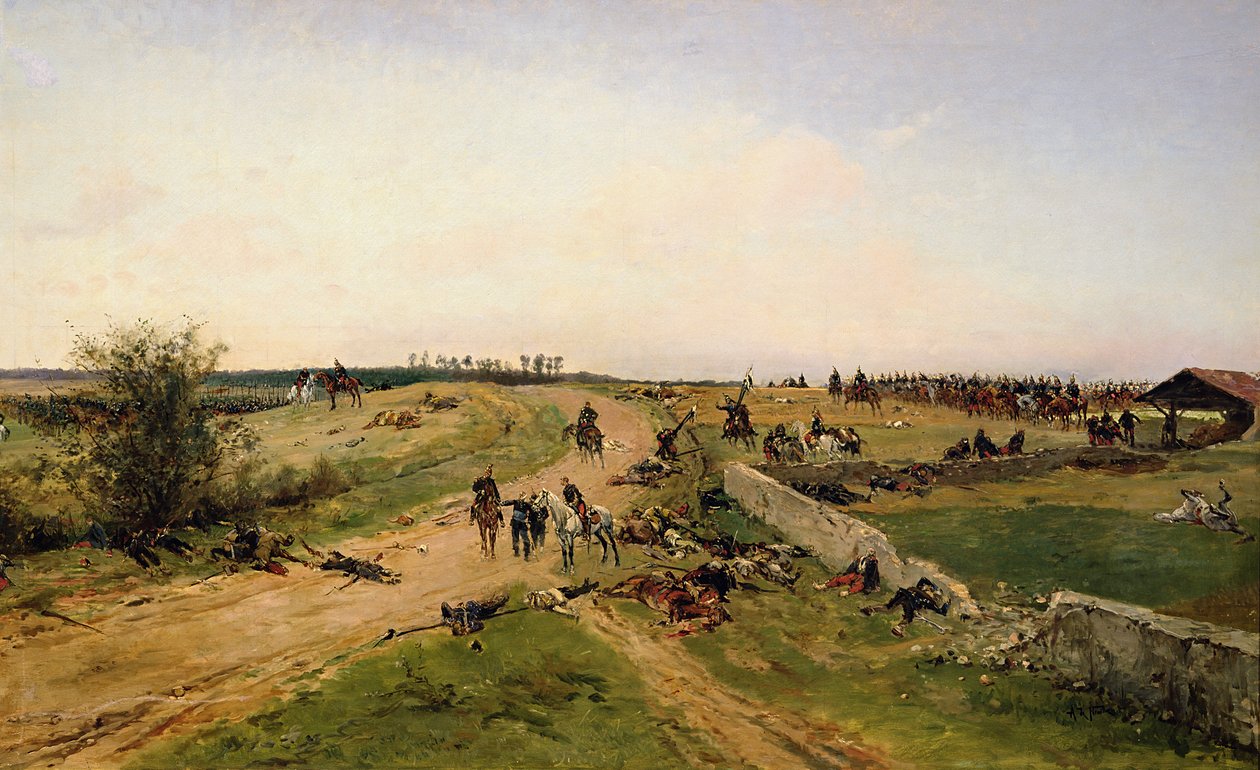 Scéna z francouzsko-pruské války od Alphonse Marie de Neuville
