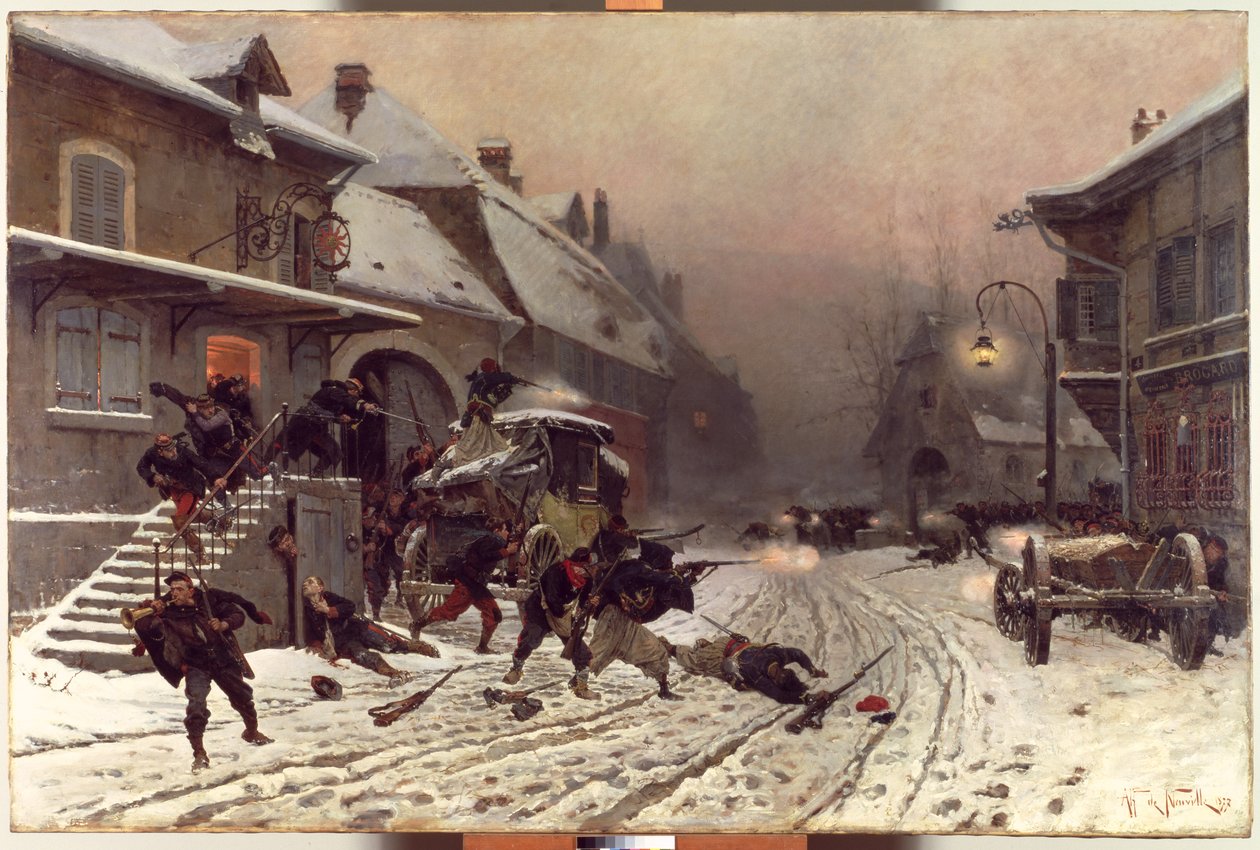 Útok za úsvitu, 1877 od Alphonse Marie de Neuville