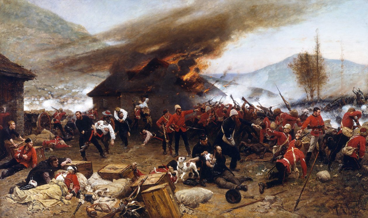 Obrana Rorkeho Driftu 1879 od Alphonse Marie de Neuville