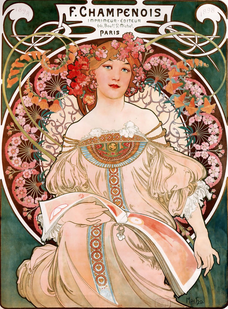 F. Champenois Printer-Editor od Alphonse Mucha