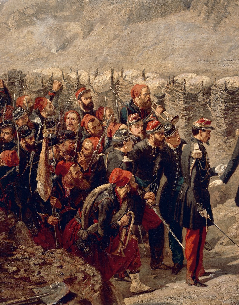 Maršál Patrice MacMahon se Zouavesem v Malakoffu od Alphonse Antoine Aillaud