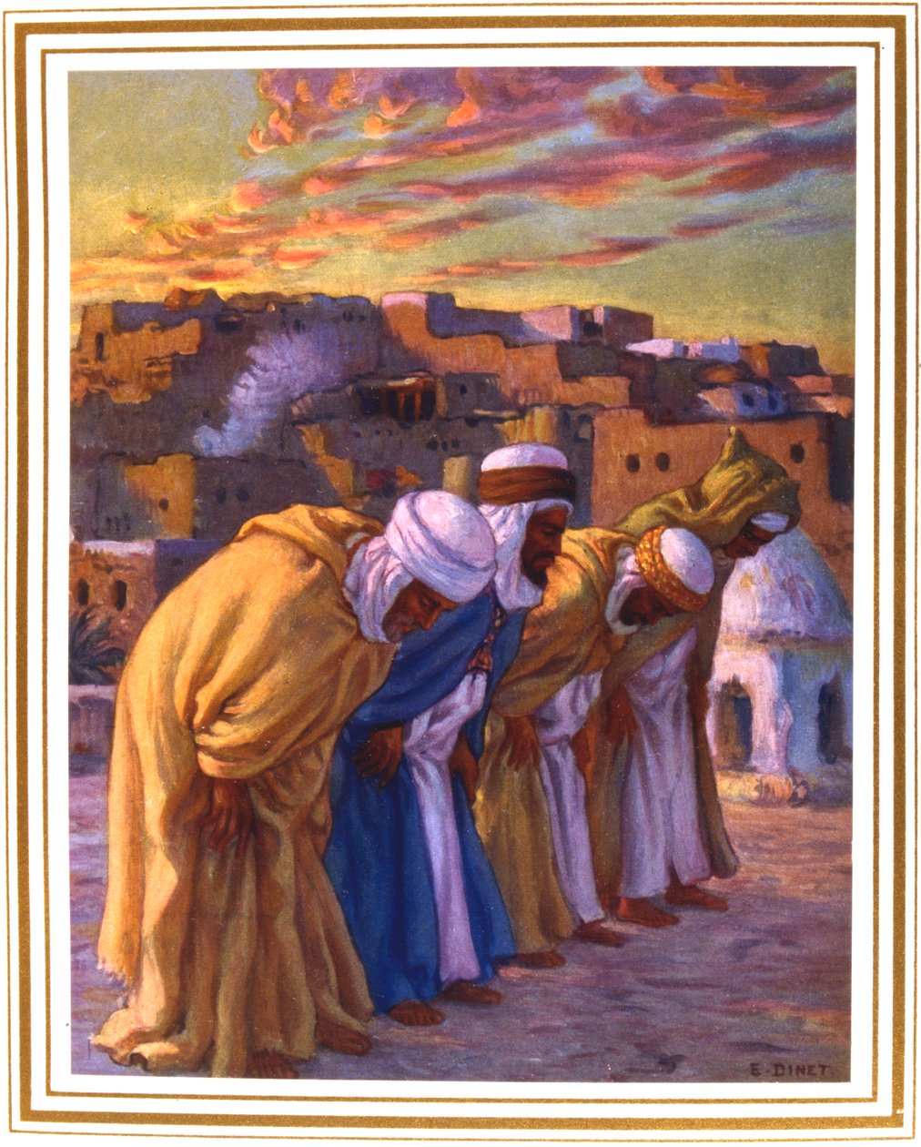 El Rekaa nebo sklon Modlitební modlitba sklonu, 1918 od Alphonse Etienne Dinet
