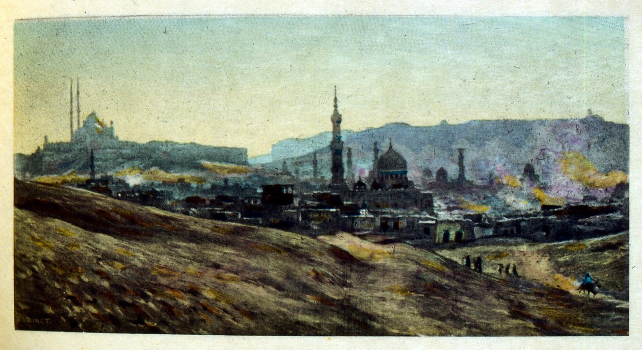 Dinetova ilustrace z knihy "Mirages" Scény z arabského života. 1906. Knihu Mirages, Scenes De La Vie Arab ilustroval Etienne Dinet s komentářem Silmana Ben Ibrahima Bamera. Nasreddine Dinet se narodil jako Alphonse-Etienne Dinet; (1861-1929) byl fren od Alphonse Etienne Dinet