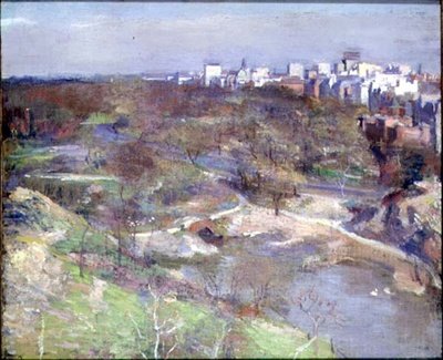 Central Park, New York (olej na plátně) od Alphonse Jongers