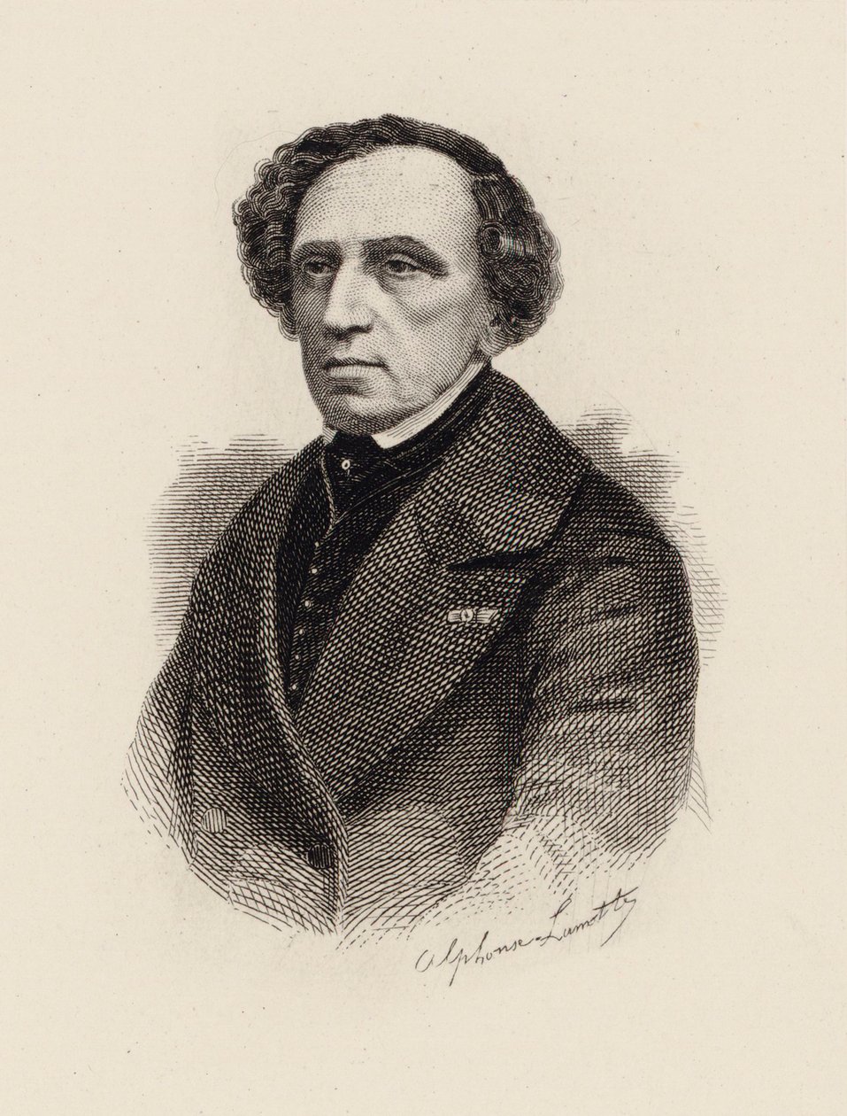 Portrét skladatele Giacoma Meyerbeera 1791-1864, 1875. od Alphonse Lamotte