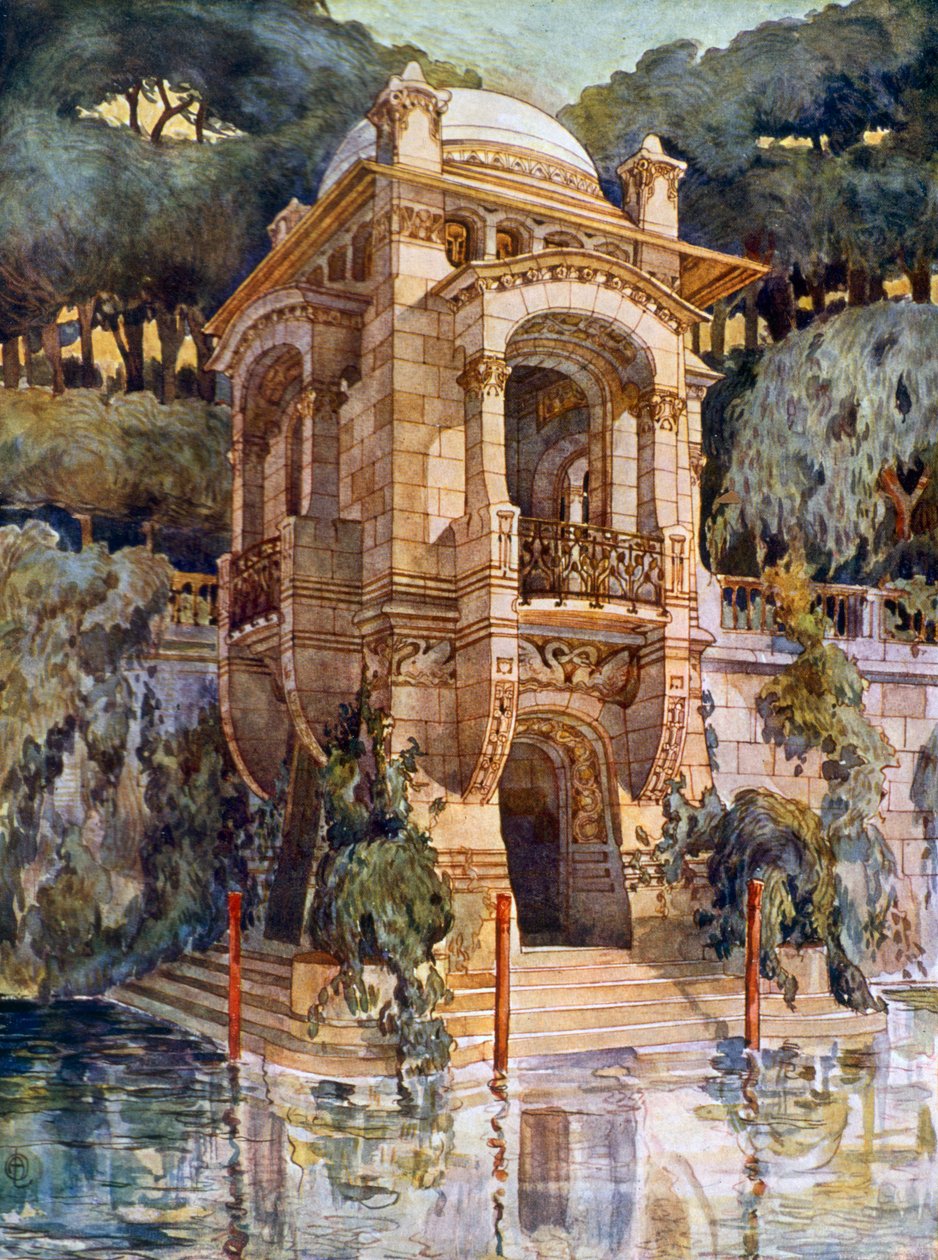 Fancy Garden (barevná litografie) od Alphonse Laverriere
