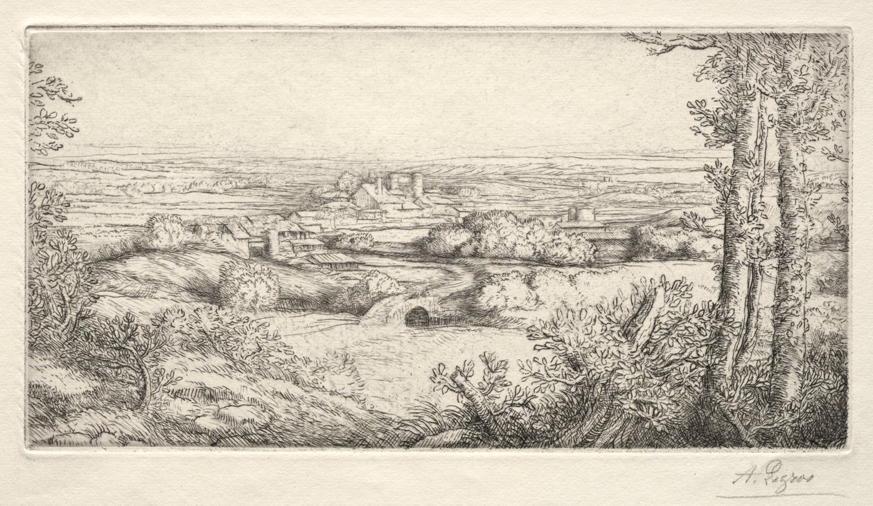 Údolí v Burgundsku od Alphonse Legros