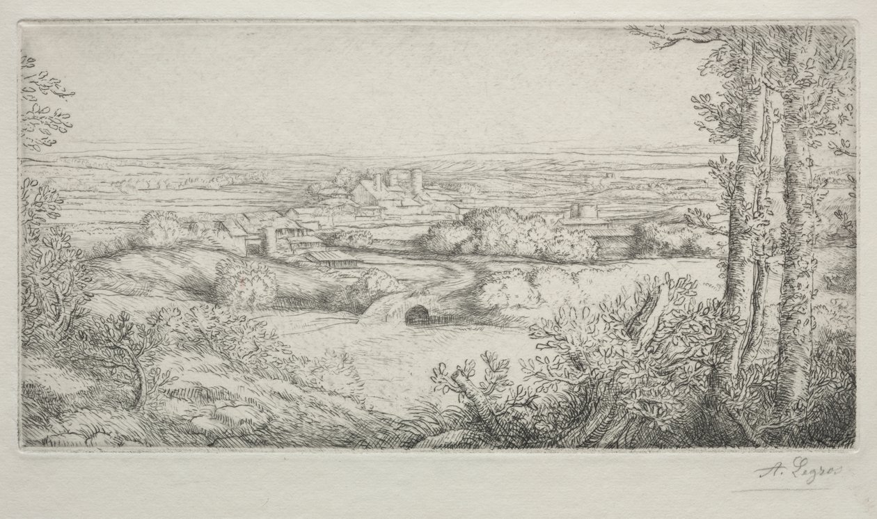 Údolí v Burgundsku od Alphonse Legros