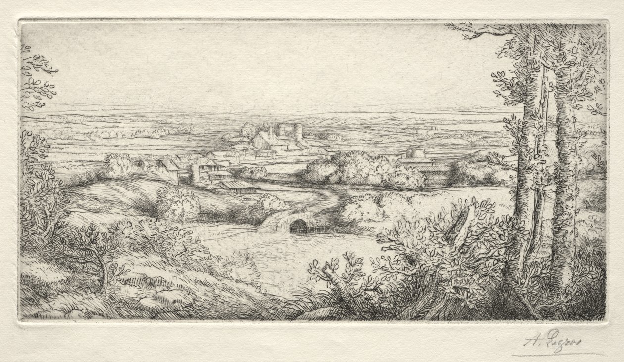Údolí v Burgundsku od Alphonse Legros