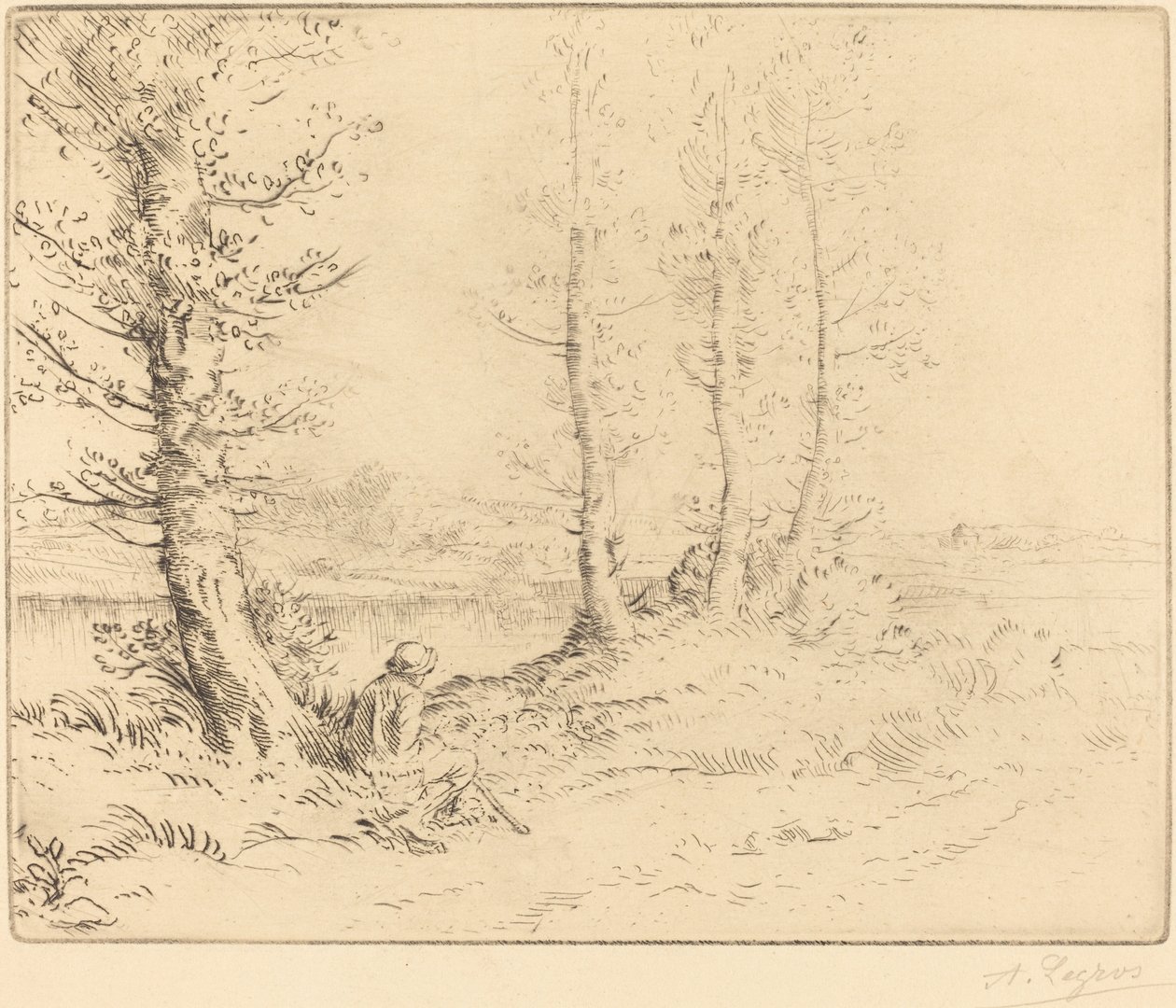 Podél řeky (Le long de la rive) od Alphonse Legros