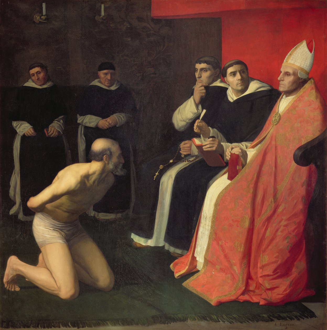 Ctihodný kajícník, kolem roku 1868 od Alphonse Legros