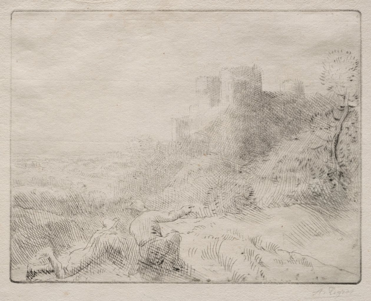 Starý zámek. od Alphonse Legros
