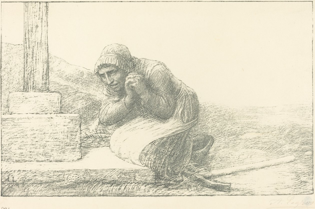 U paty kříže Au pied de la croix. od Alphonse Legros