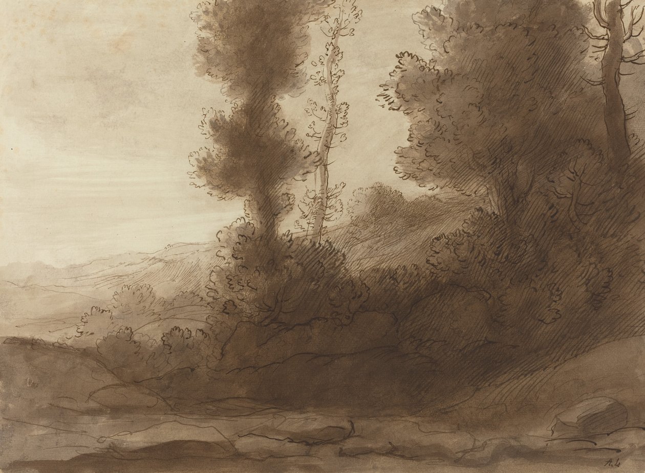 Na úpatí kopce. od Alphonse Legros
