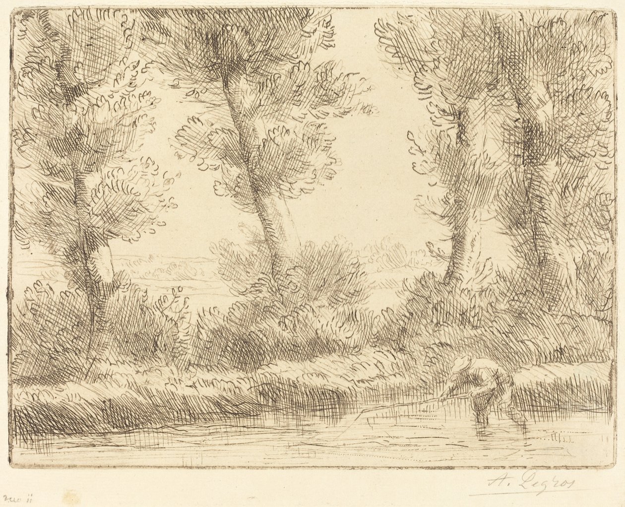 Banks of the Liane (Les bords de la Liane) od Alphonse Legros