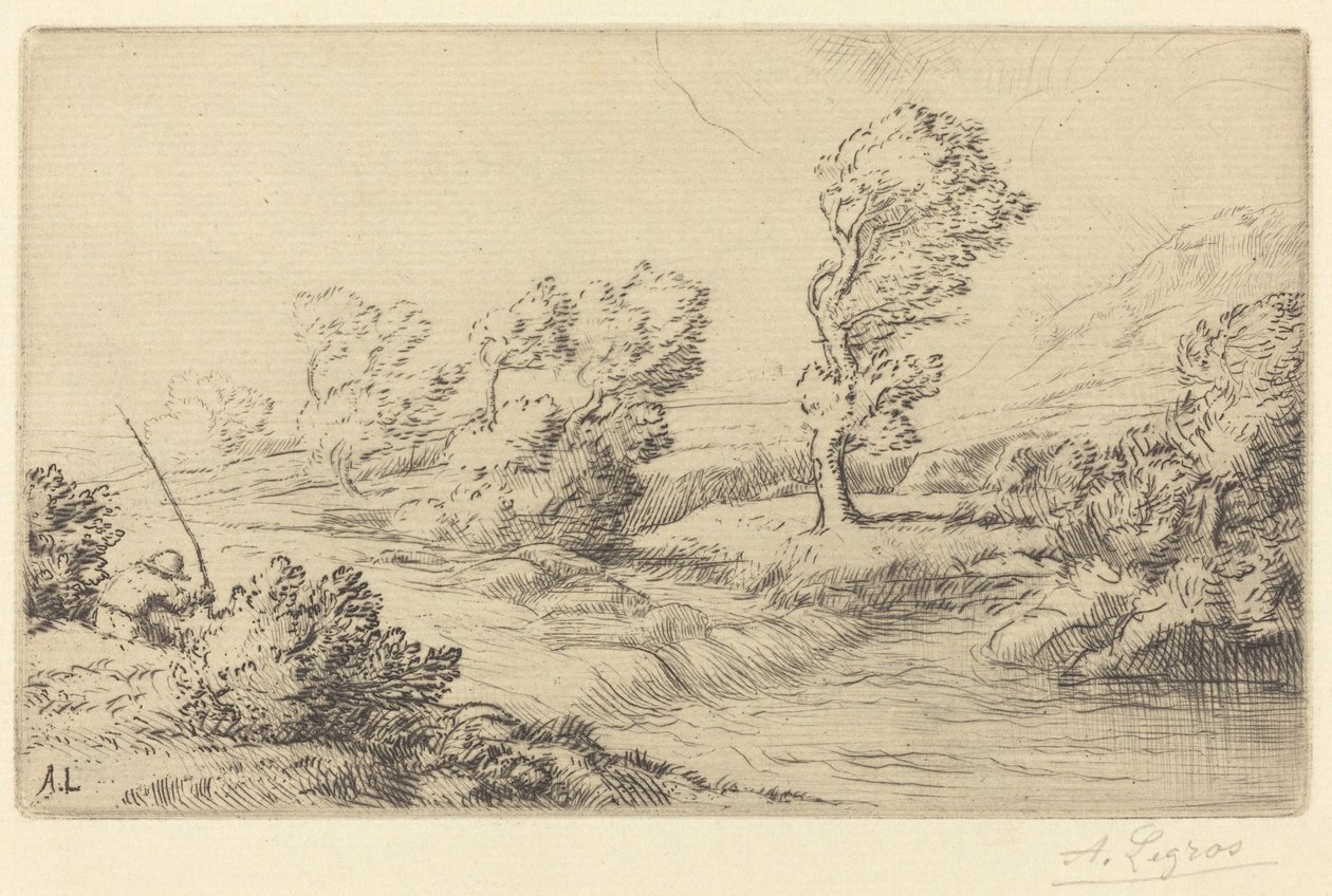 Banks of the Marne (Marne Board) od Alphonse Legros