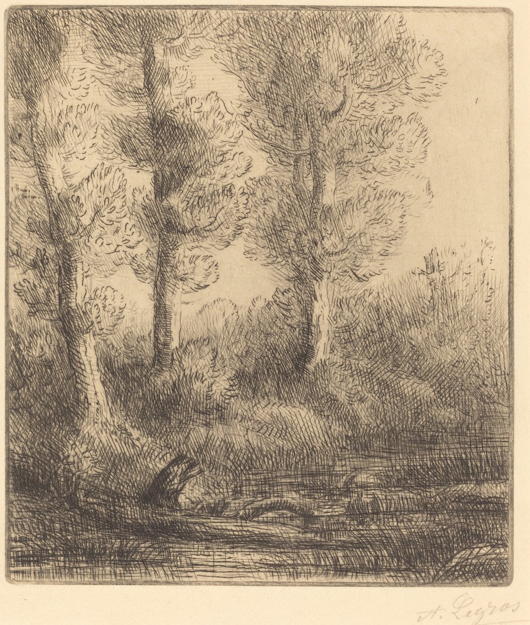 Břehy Saint-Pre Rive du Saint-Pre. od Alphonse Legros