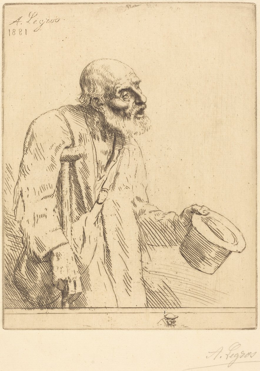 Beggar (Žebrák) od Alphonse Legros