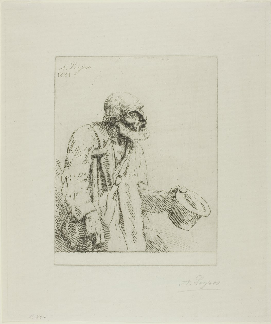 Žebrák s berlemi od Alphonse Legros