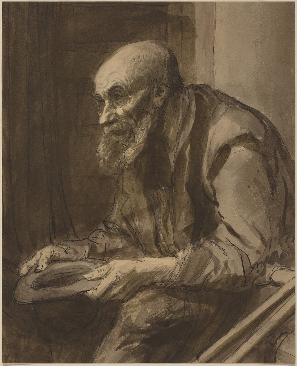 Žebrák s berlemi od Alphonse Legros