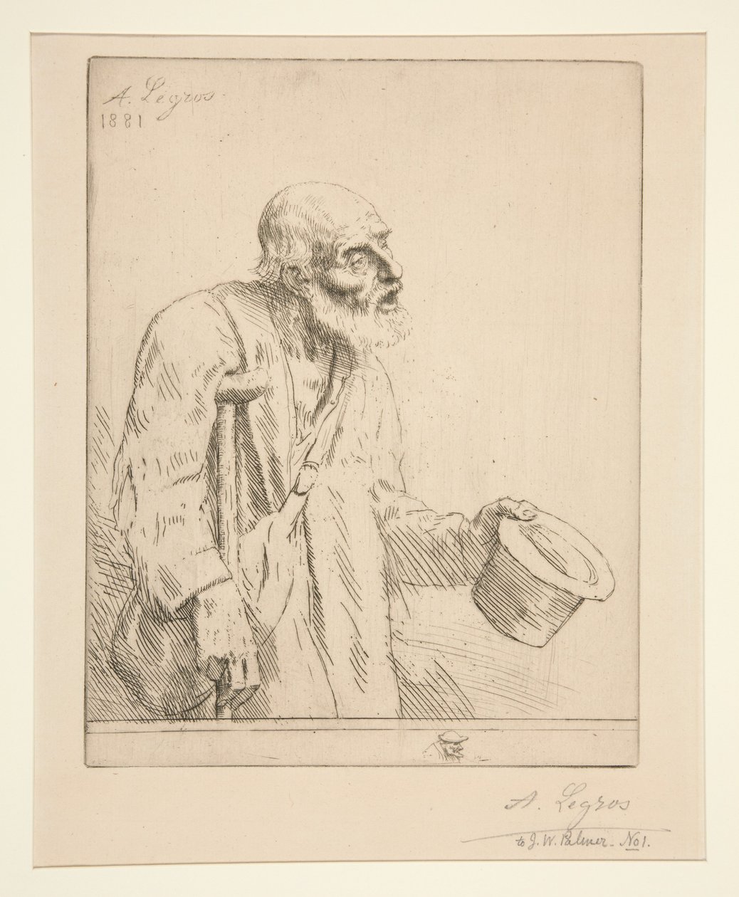 Žebrák o berlích od Alphonse Legros