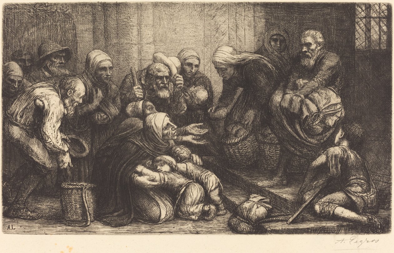 Bruselští žebráci Bruggští žebráci. od Alphonse Legros