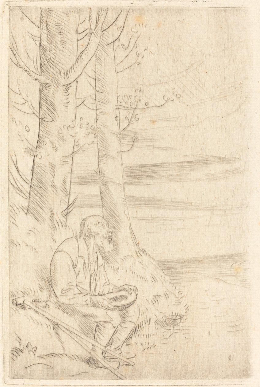 Slepý žebrák od Alphonse Legros