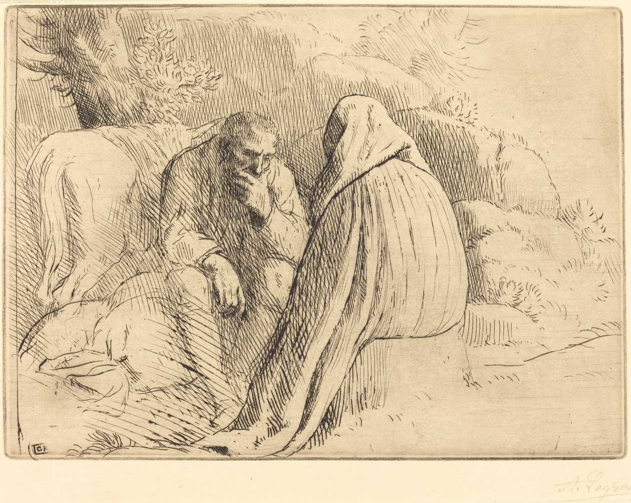 Bohémský tábor Český tábor. od Alphonse Legros