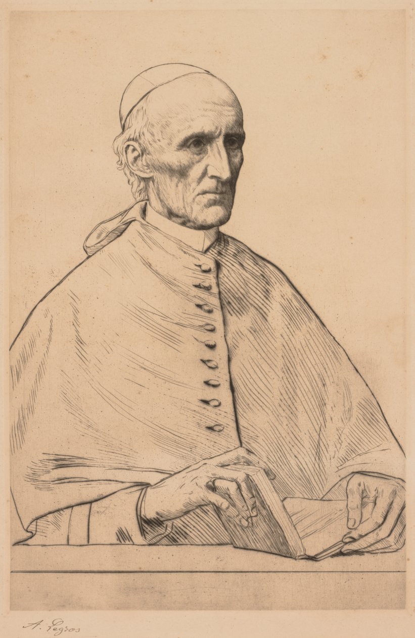 Kardinál Manning. od Alphonse Legros