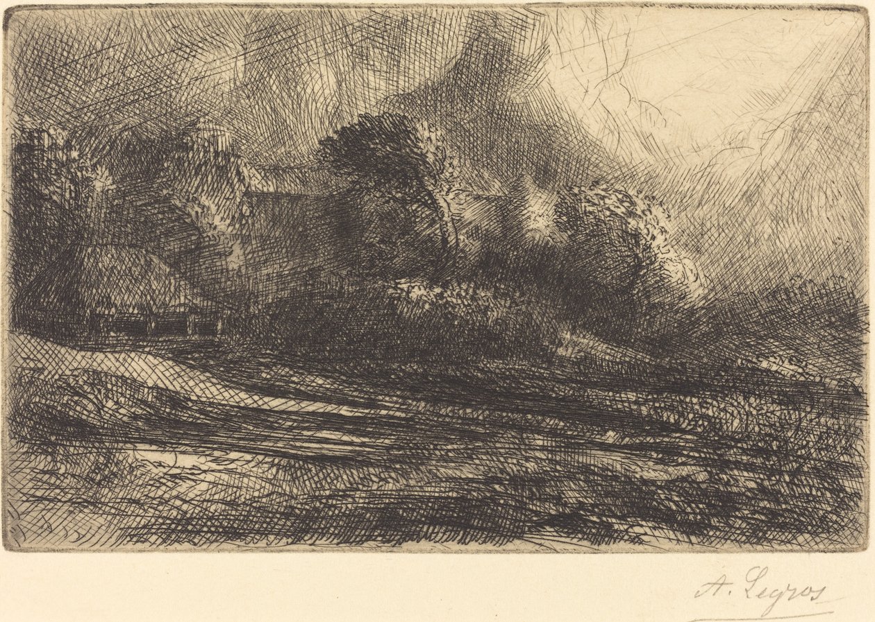 Chailli viděno v bouři od Alphonse Legros