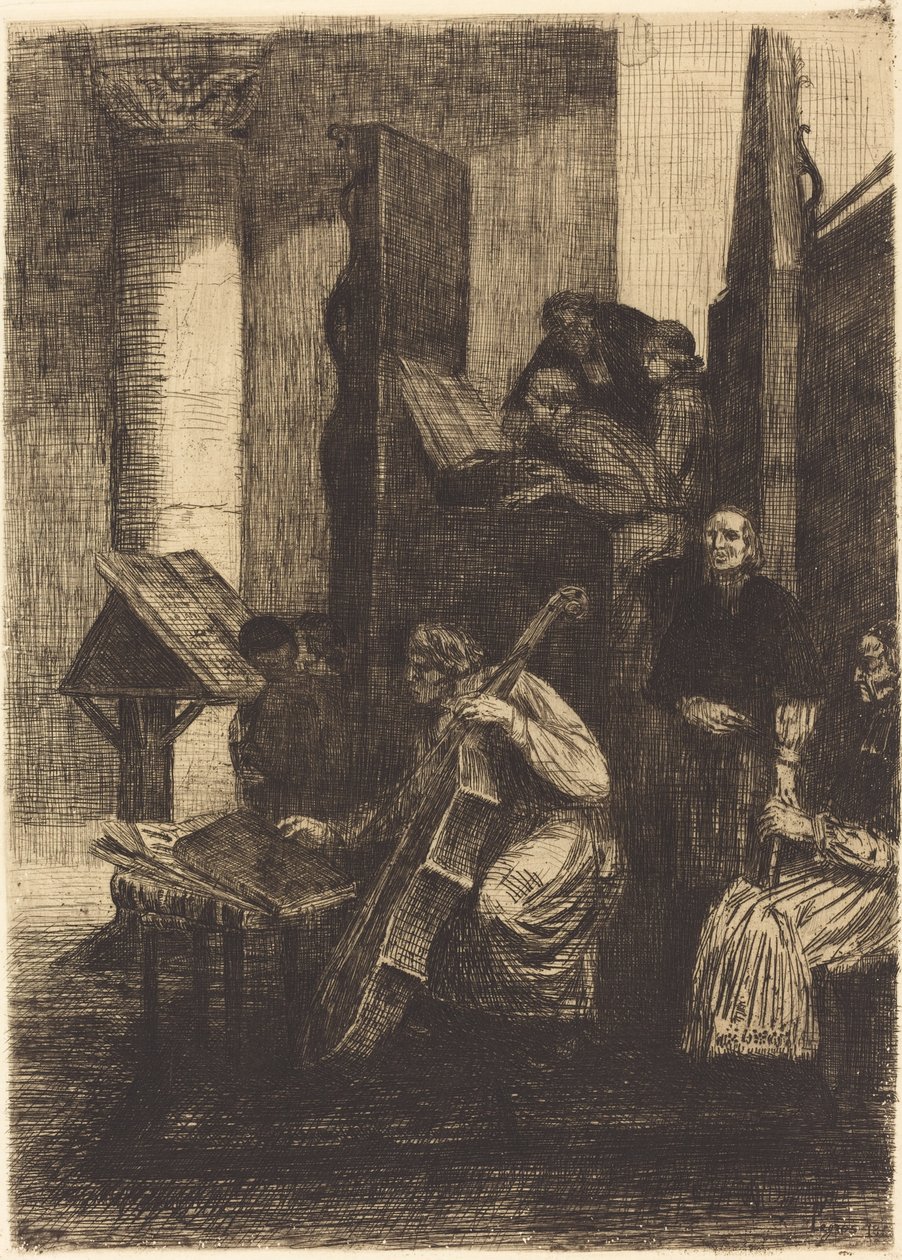 Sbor ve španělském kostele od Alphonse Legros
