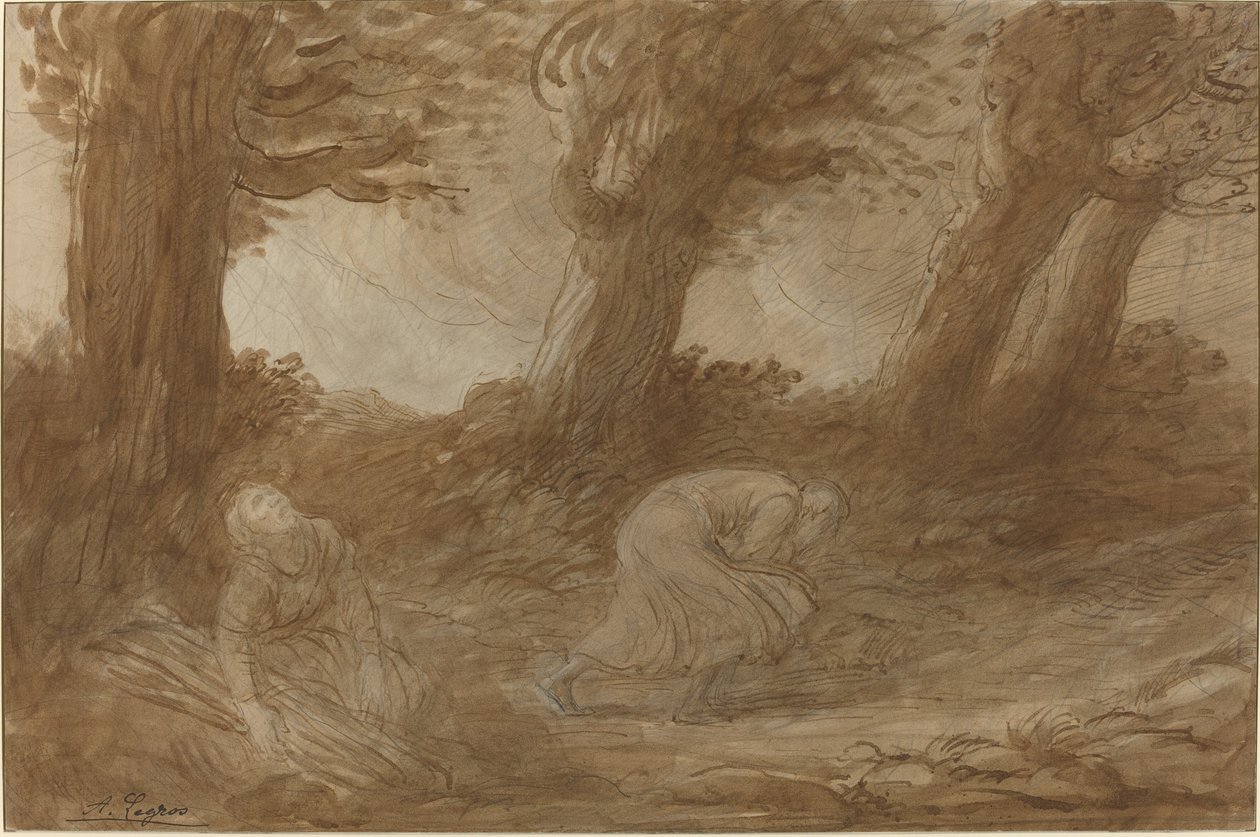Clap of Thunder [recto]. od Alphonse Legros