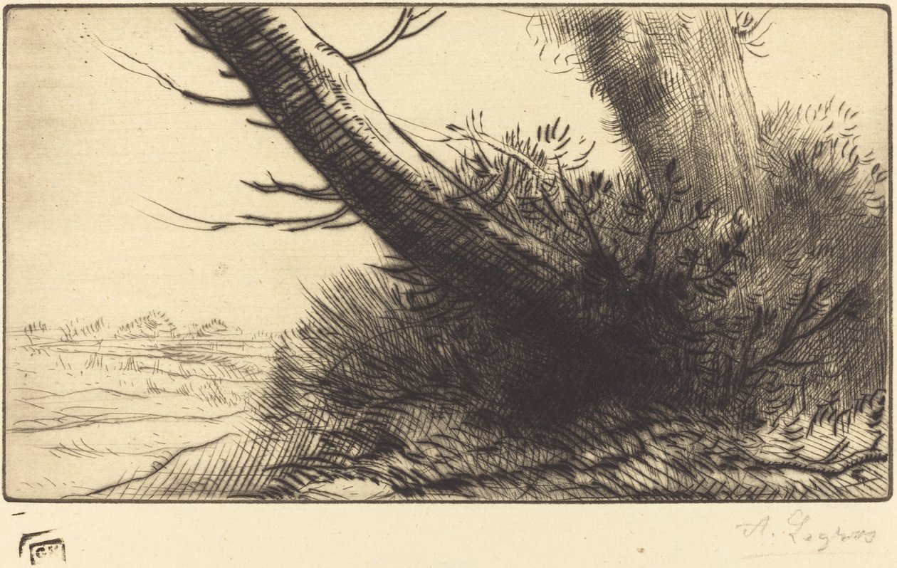 Roh cesty Na rohu cesty. od Alphonse Legros