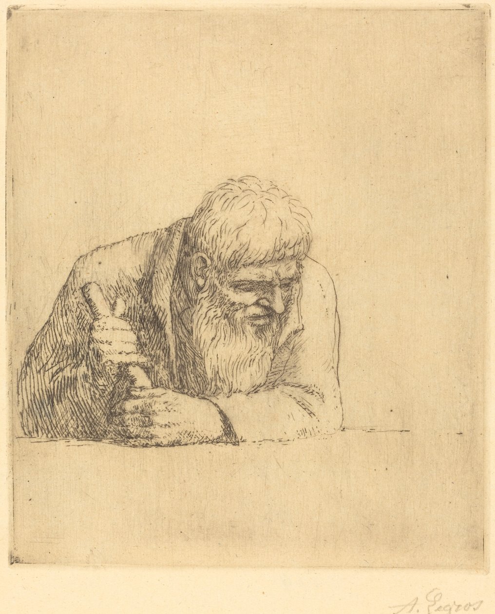 Zvědavý muž od Alphonse Legros