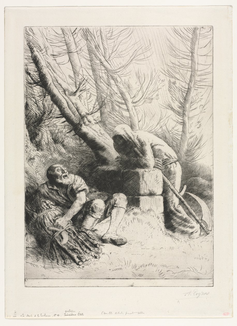 Smrt a dřevorubec od Alphonse Legros