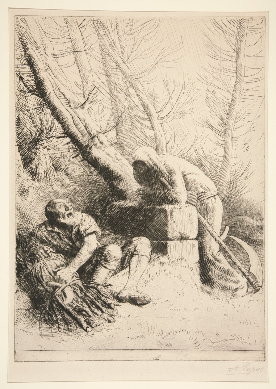 Smrt a dřevorubec od Alphonse Legros