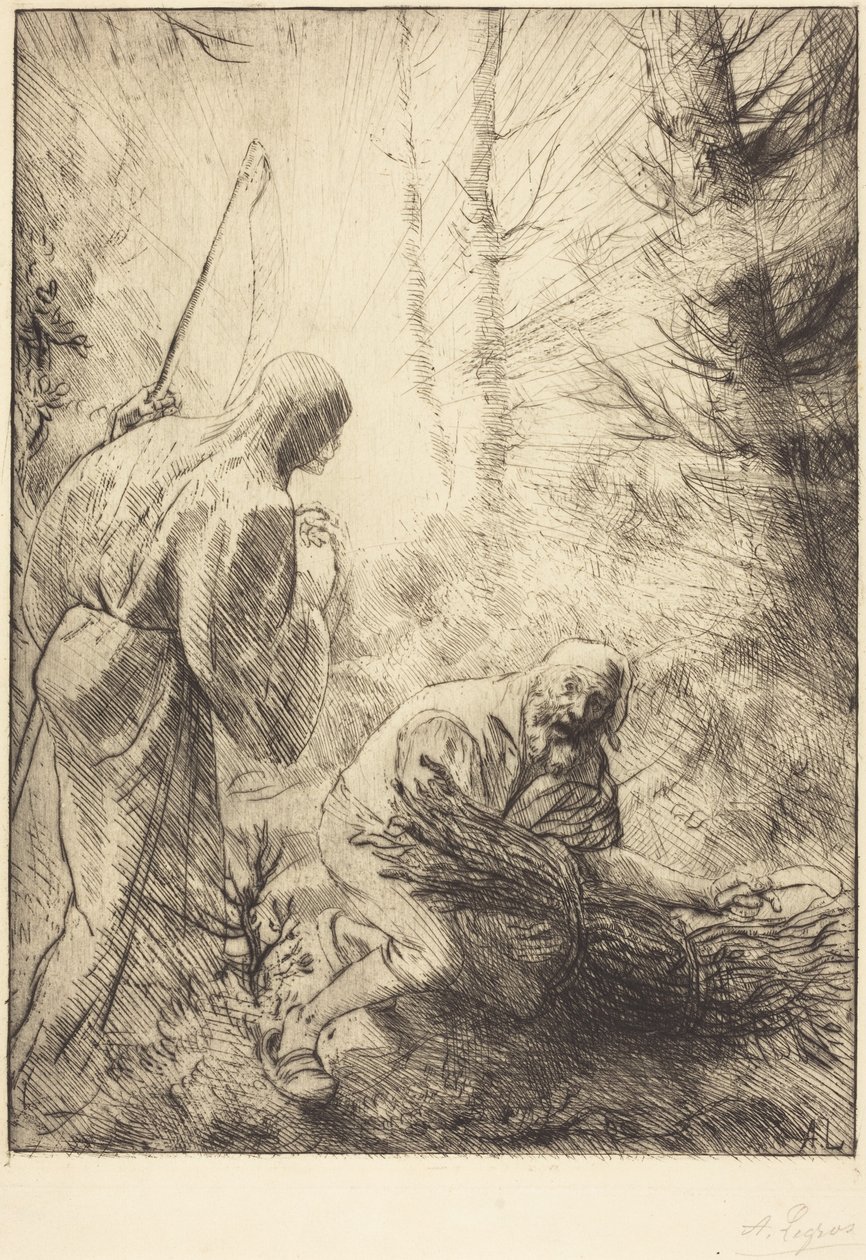 Smrt a dřevorubec, 2. deska (La mort et le bucheron) od Alphonse Legros