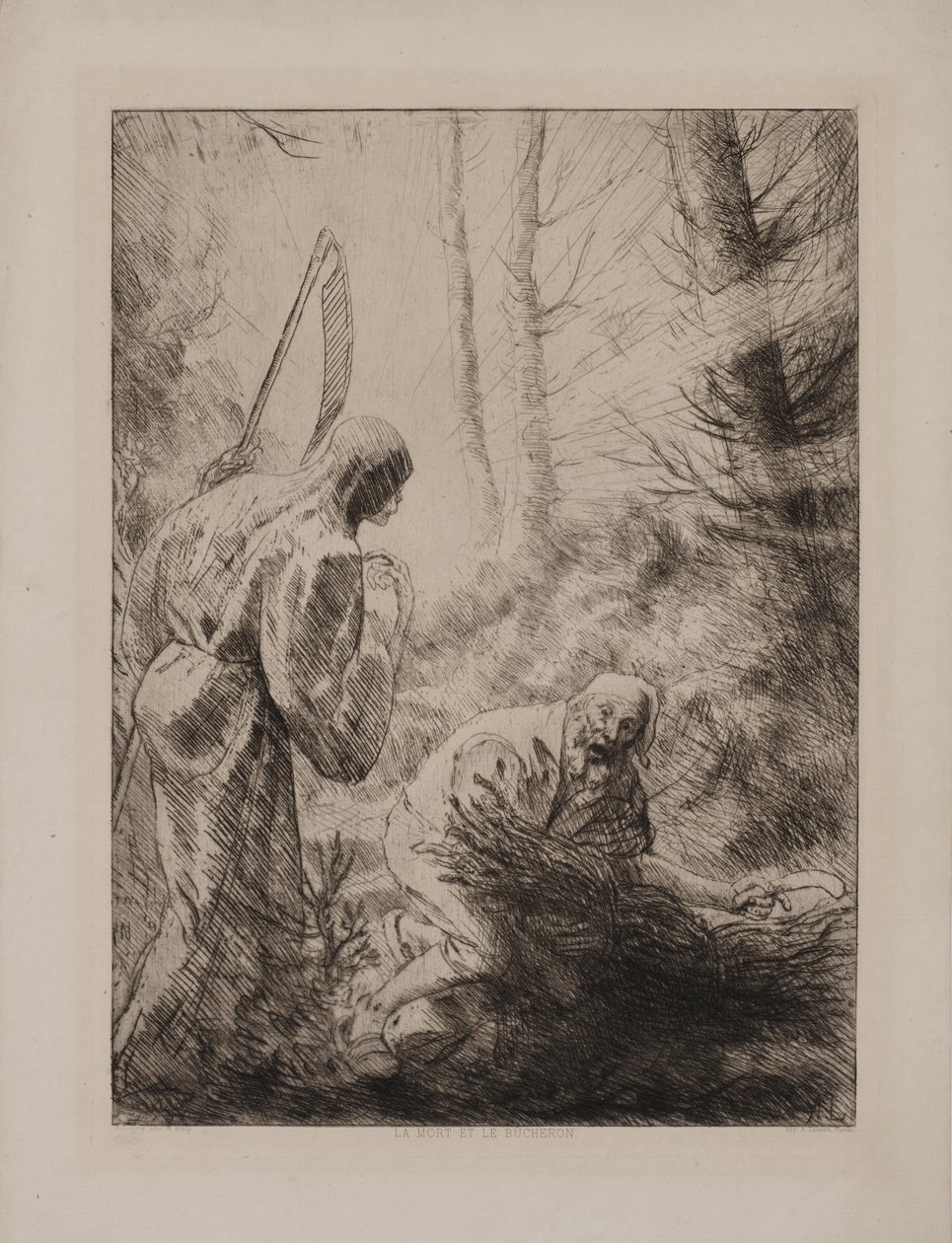 Smrt a dřevorubec od Alphonse Legros