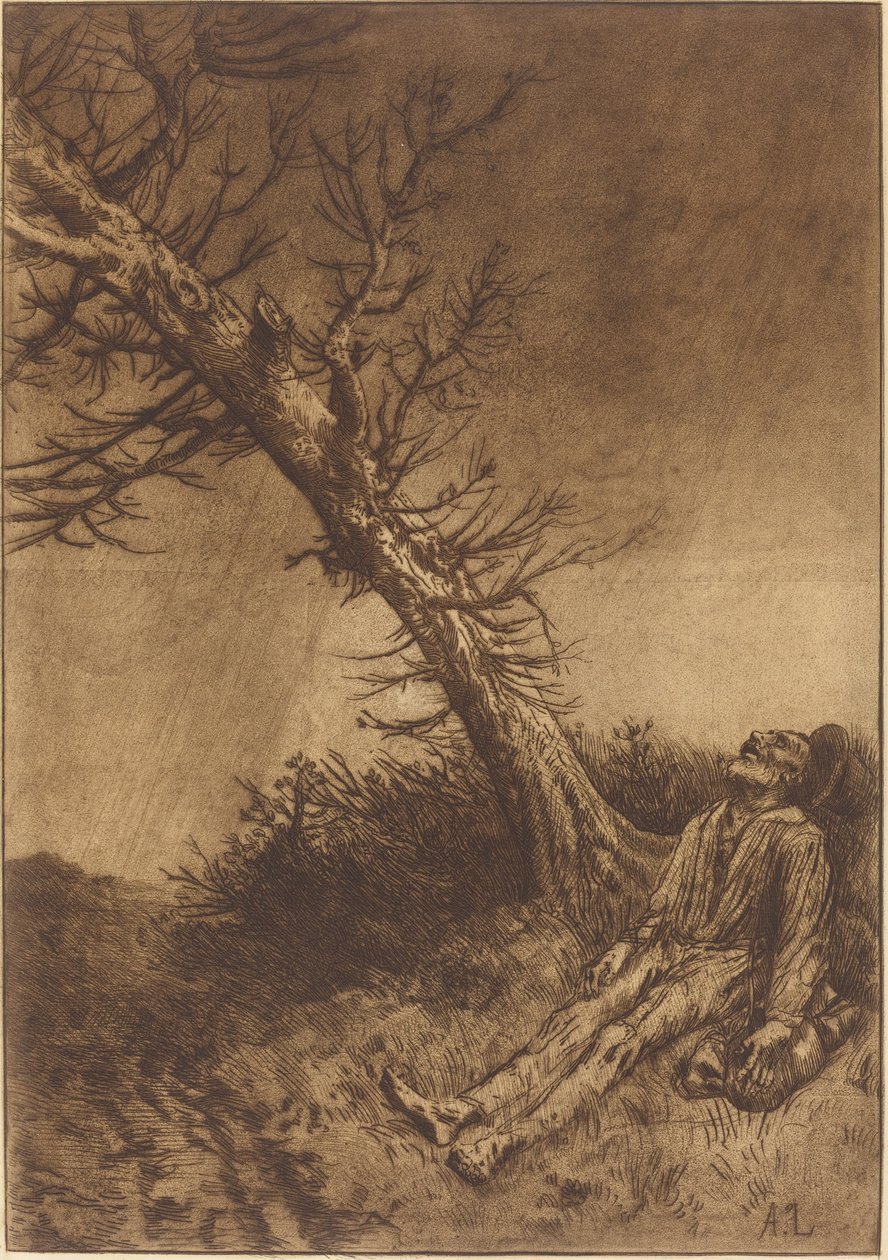 Smrt tuláka (La mort du vagabond) od Alphonse Legros