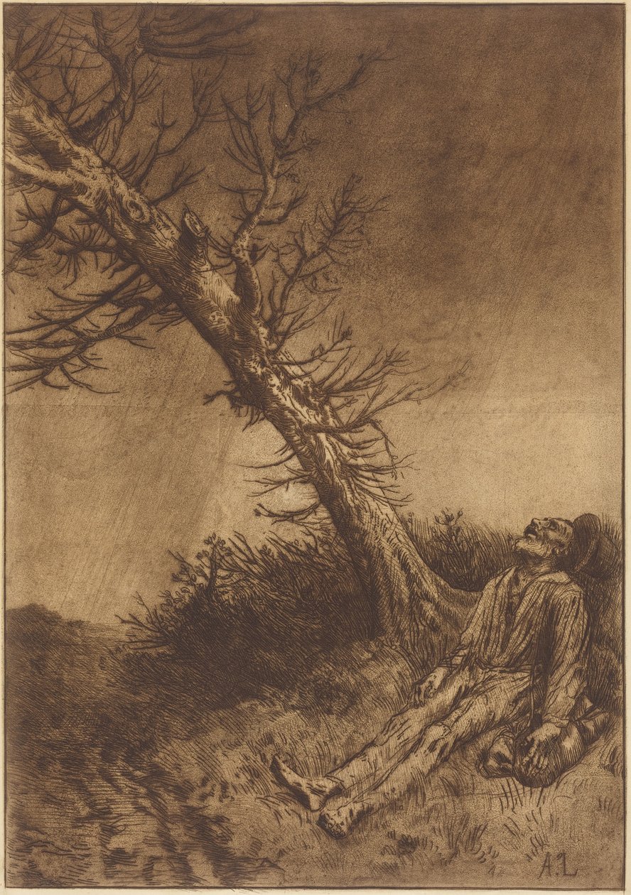 Smrt tuláka (La mort du vagabond) od Alphonse Legros