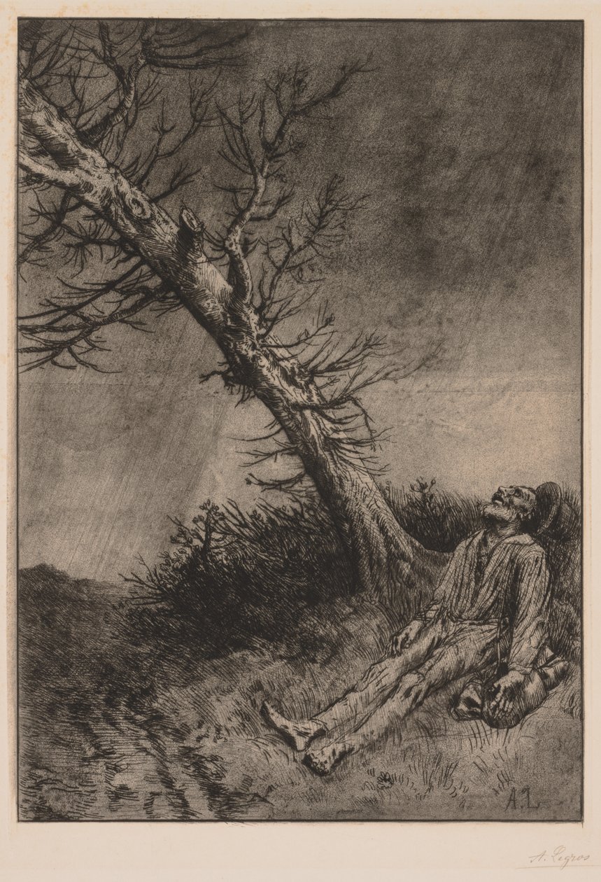 Smrt tuláka. od Alphonse Legros