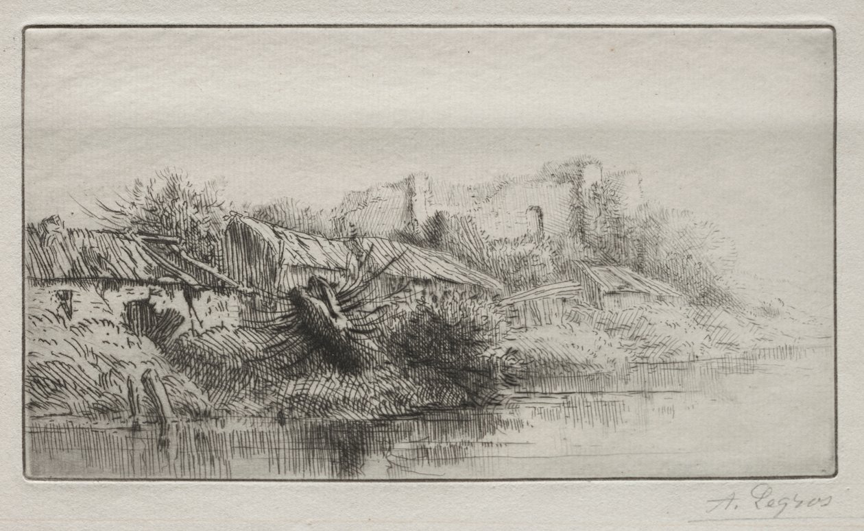 Opuštěná vesnice od Alphonse Legros