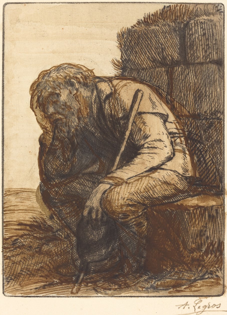 Zoufalý muž od Alphonse Legros