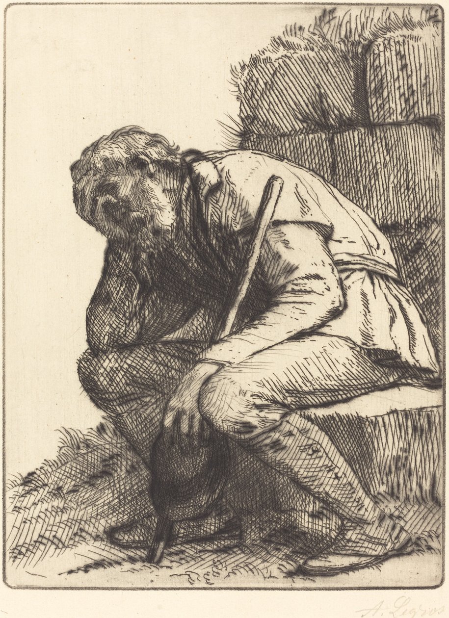 Zoufalý muž Zoufalý ho. od Alphonse Legros
