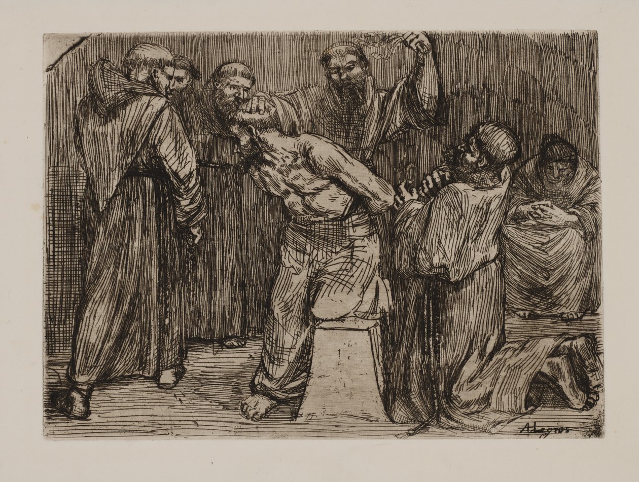 Kázeň v klášteře od Alphonse Legros