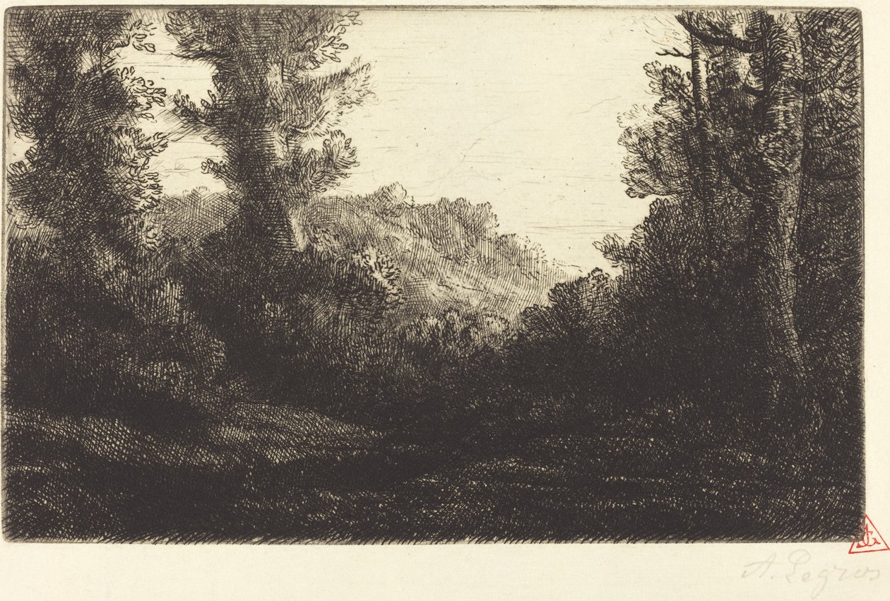 Okraj dřeva Lisiere de bois. od Alphonse Legros