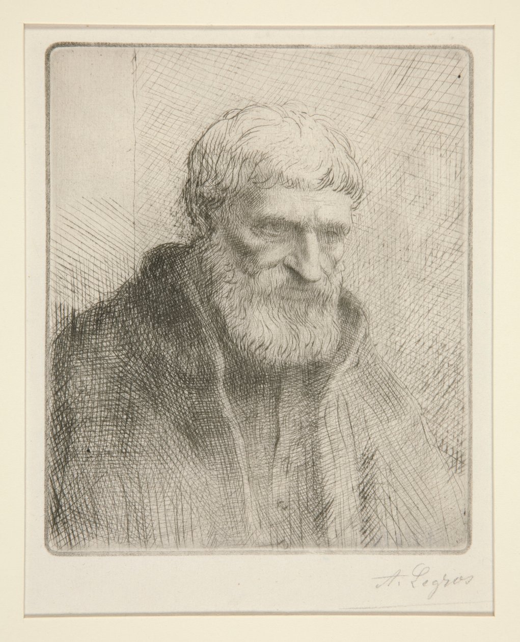 Etude de vieillard (Studie starého muže) od Alphonse Legros